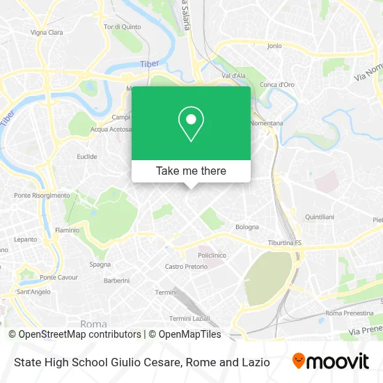 State High School Giulio Cesare map
