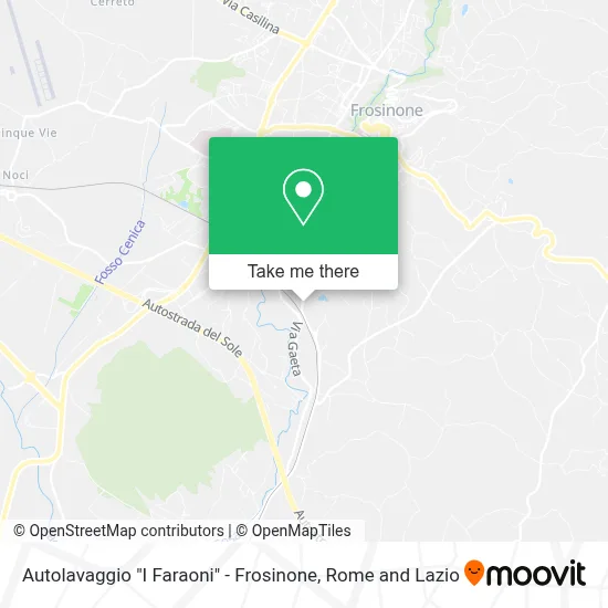 Autolavaggio "I Faraoni" - Frosinone map