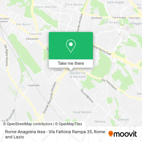 Rome Anagnina Ikea - Via Fattoria Rampa 35 map