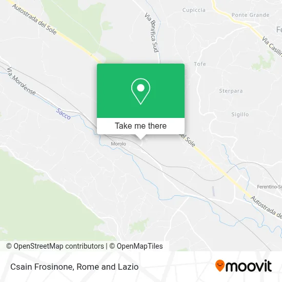 Csain Frosinone map