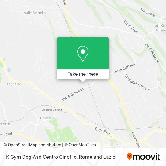K Gym Dog Asd Centro Cinofilo map