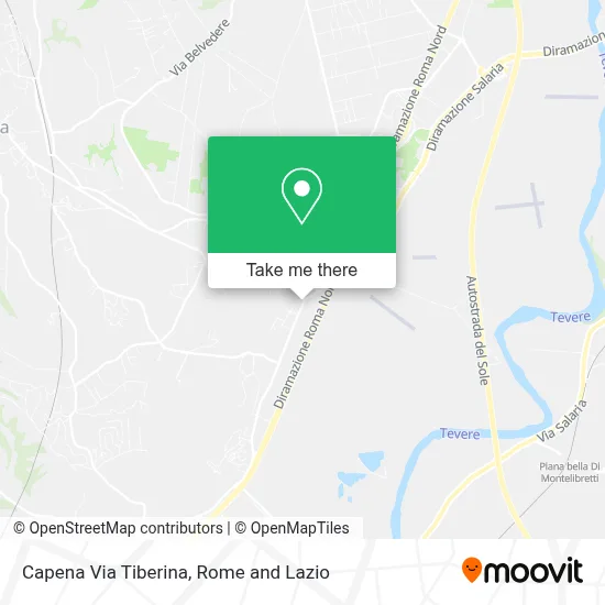 Capena Via Tiberina map
