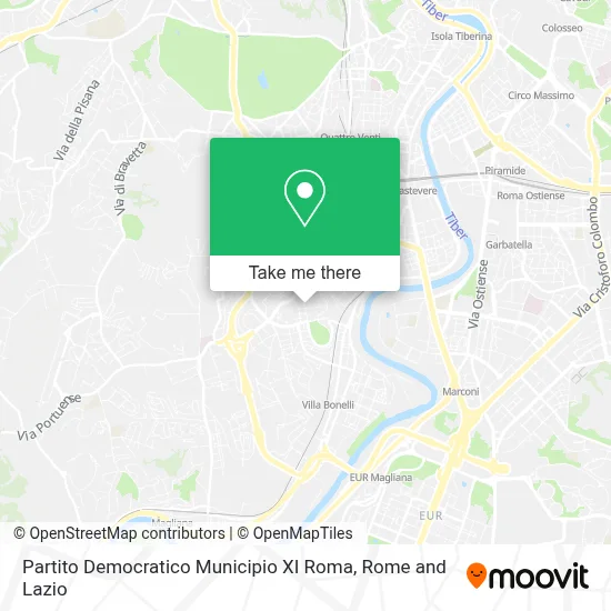 Partito Democratico Municipio XI Roma map