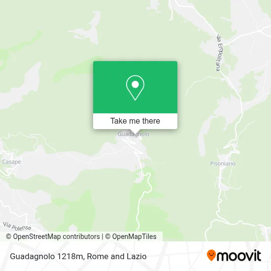 Guadagnolo 1218m map