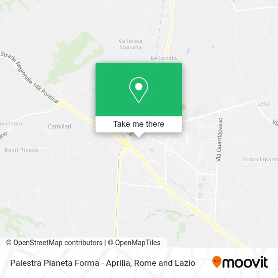 Palestra Pianeta Forma - Aprilia map