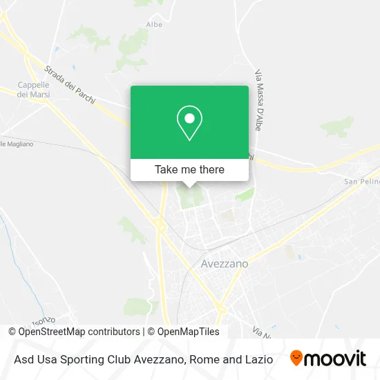 Asd Usa Sporting Club Avezzano map