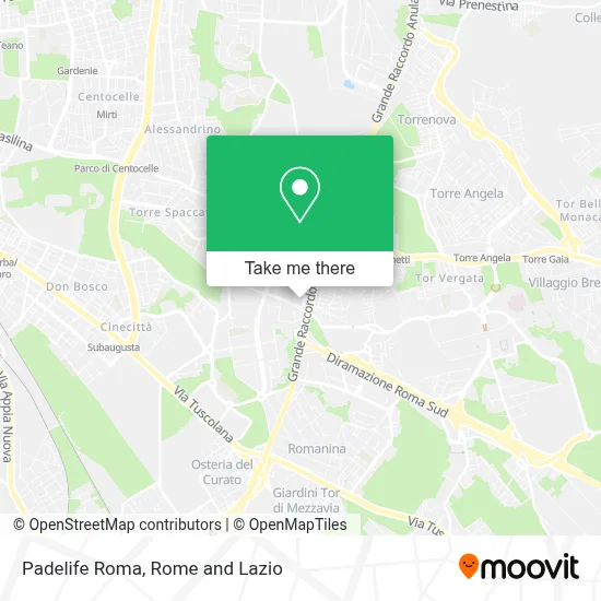 Padelife Roma map