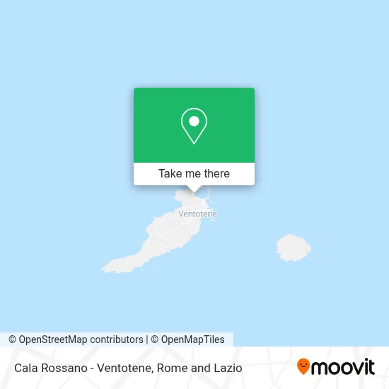 Cala Rossano - Ventotene map