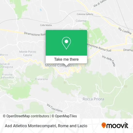 Asd Atletico Montecompatri map