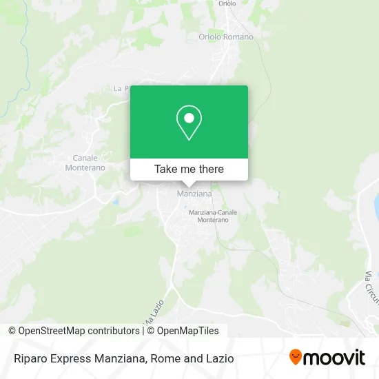 Riparo Express Manziana map