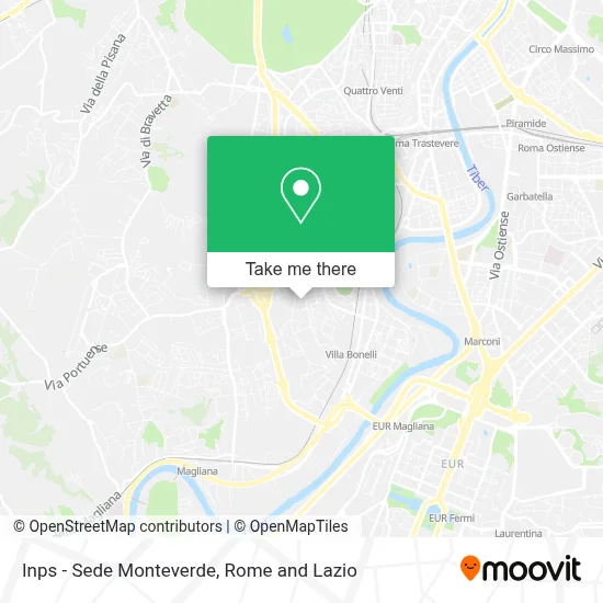 Inps - Sede Monteverde map