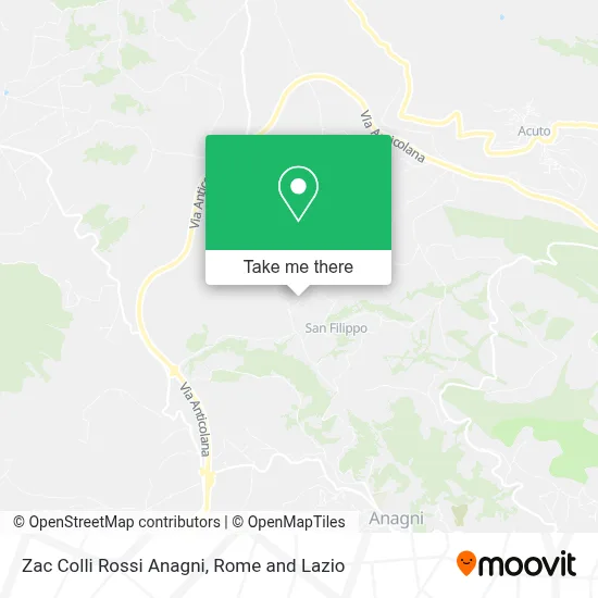 Zac Colli Rossi Anagni map