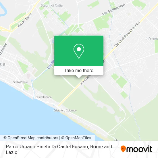 Parco Urbano Pineta Di Castel Fusano map