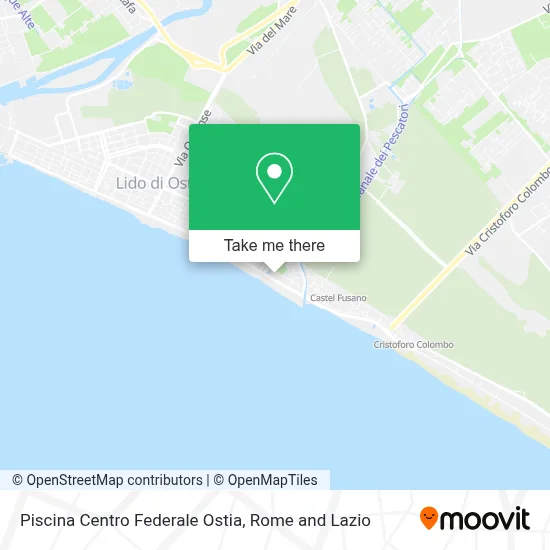 Piscina Centro Federale Ostia map