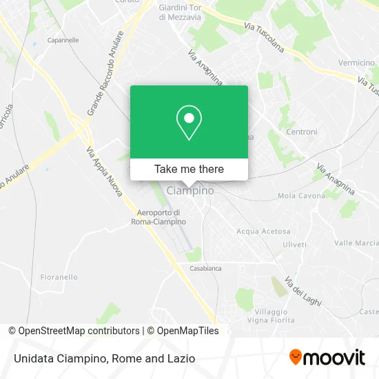 Unidata Ciampino map