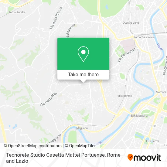 Tecnorete Studio Casetta Mattei Portuense map