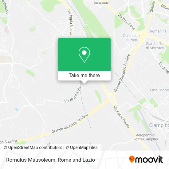Romulus Mausoleum map
