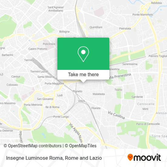 Insegne Luminose Roma map