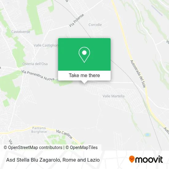 Asd Stella Blu Zagarolo map