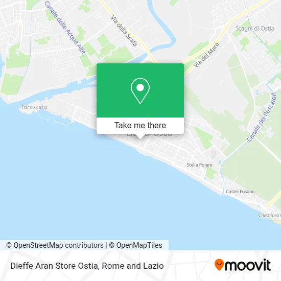 Dieffe Aran Store Ostia map