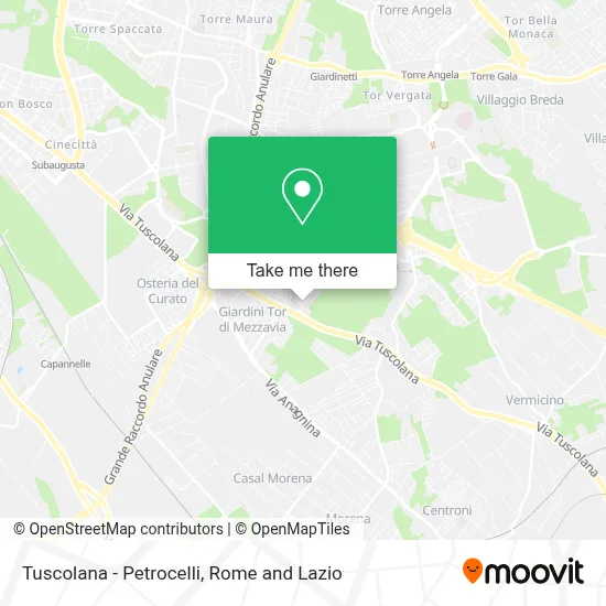 Tuscolana - Petrocelli map
