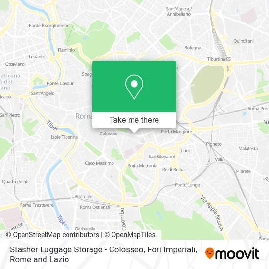 Stasher Luggage Storage - Colosseo, Fori Imperiali map