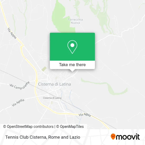 Tennis Club Cisterna map
