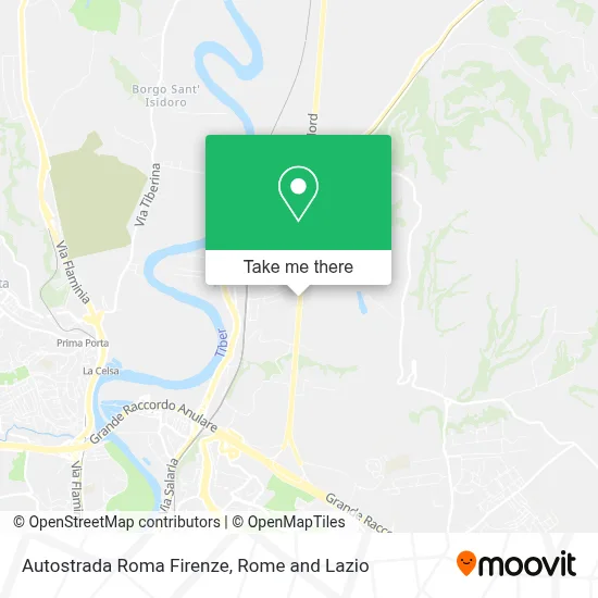 Autostrada Roma Firenze map