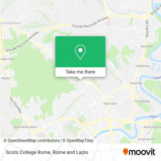 Scots College Rome map