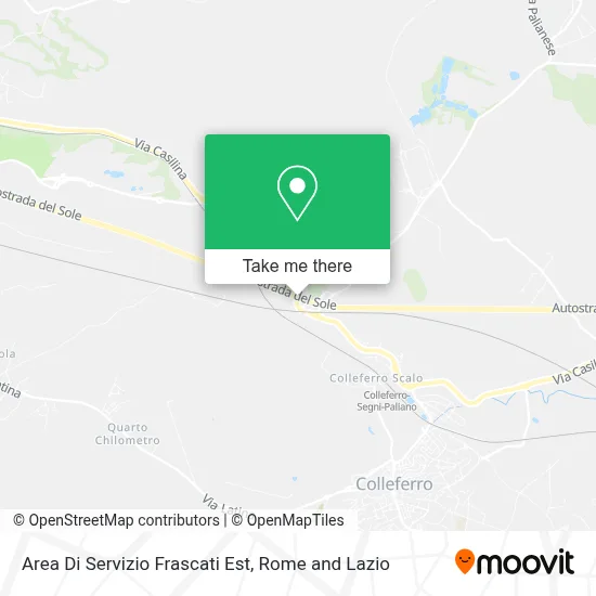 Area Di Servizio Frascati Est map
