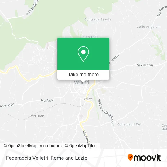 Federaccia Velletri map