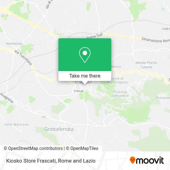 Kiosko Store Frascati map