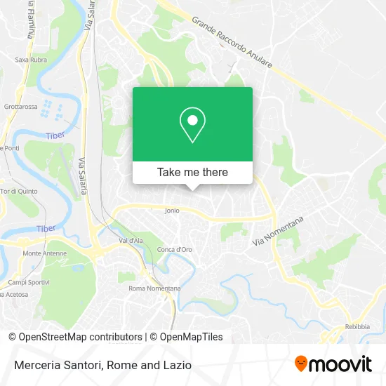 Merceria Santori map