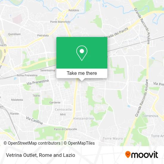 Vetrina Outlet map