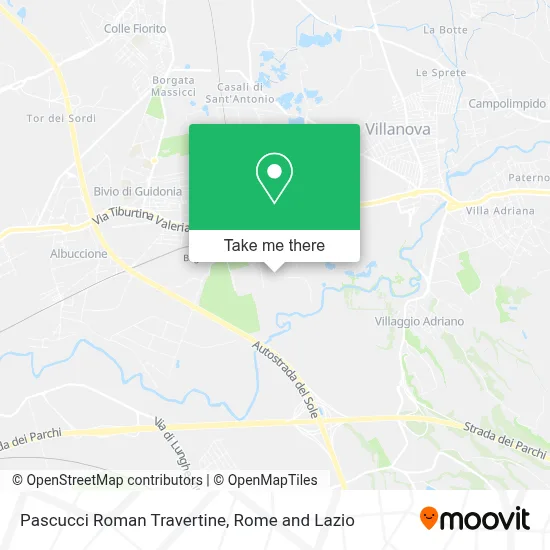 Pascucci Roman Travertine map