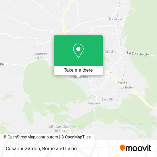 Cesarini Garden map