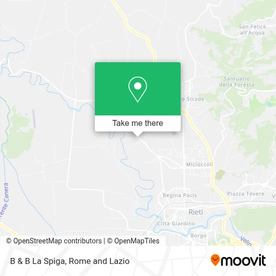B & B La Spiga map