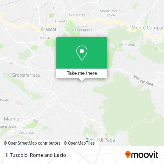 Il Tuscolo map