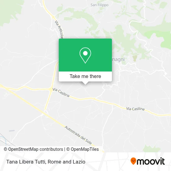 Tana Libera Tutti map
