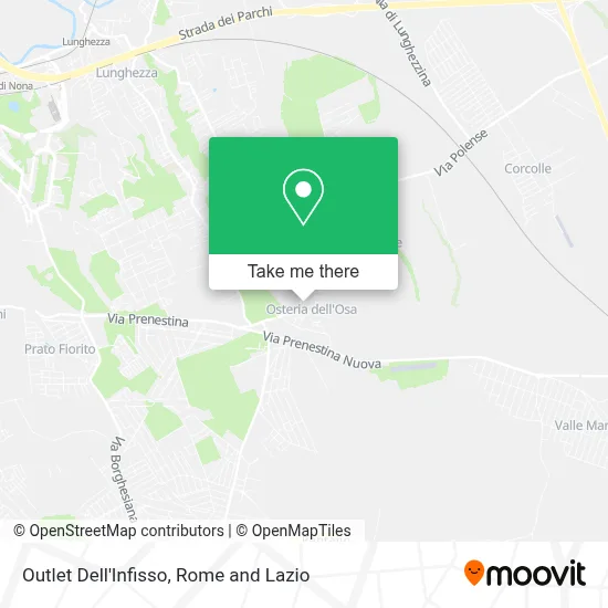 Outlet Dell'Infisso map