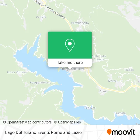 Lago Del Turano Eventi map