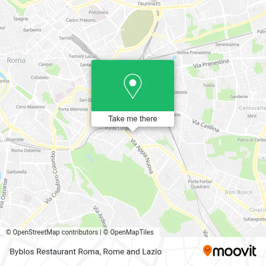 Byblos Restaurant Roma map