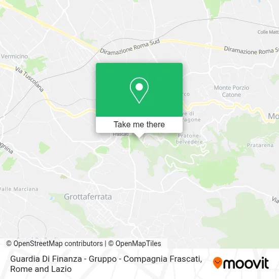 Guardia Di Finanza - Gruppo - Compagnia Frascati map