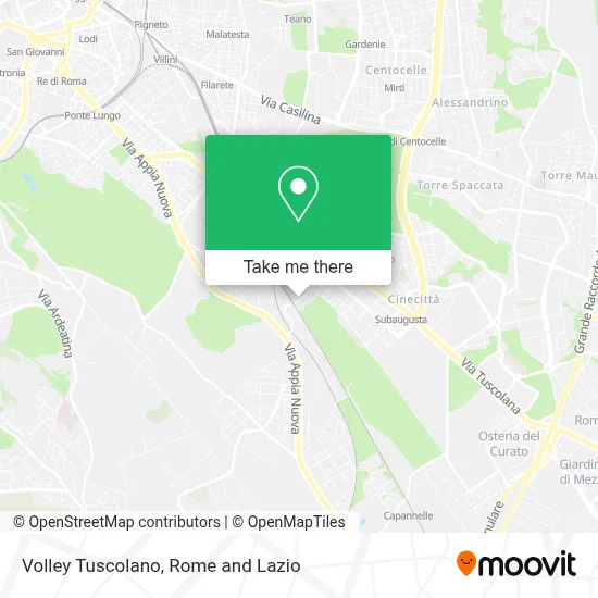 Volley Tuscolano map