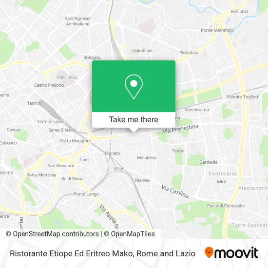 Ristorante Etiope Ed Eritreo Mako map