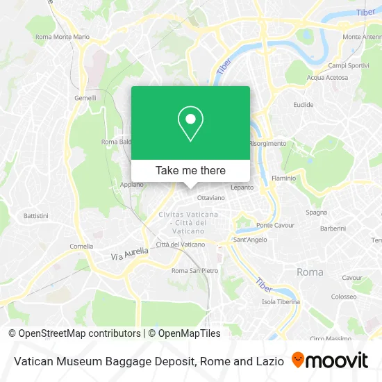 Vatican Museum Baggage Deposit map