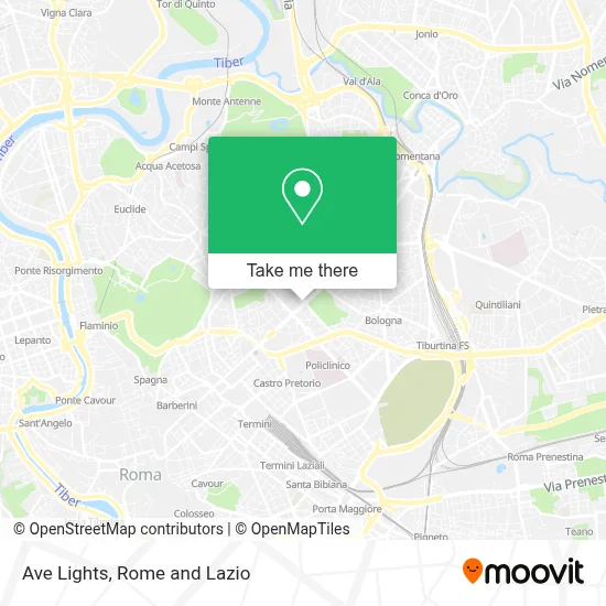 Ave Lights map
