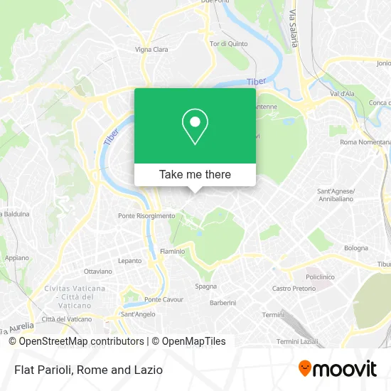 Flat Parioli map