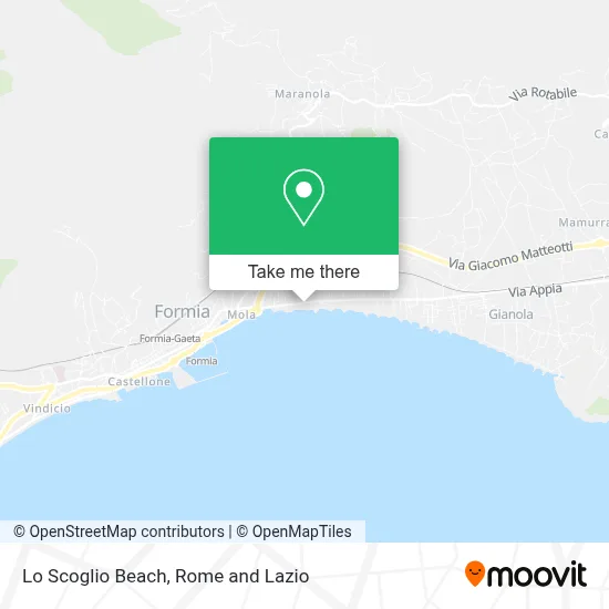Lo Scoglio Beach map