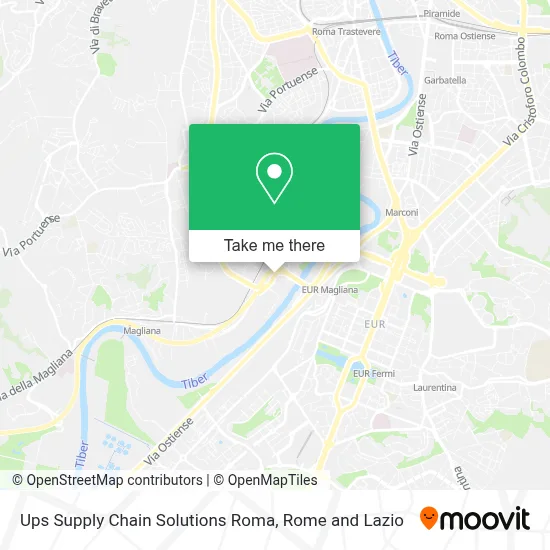 Ups Supply Chain Solutions Roma map